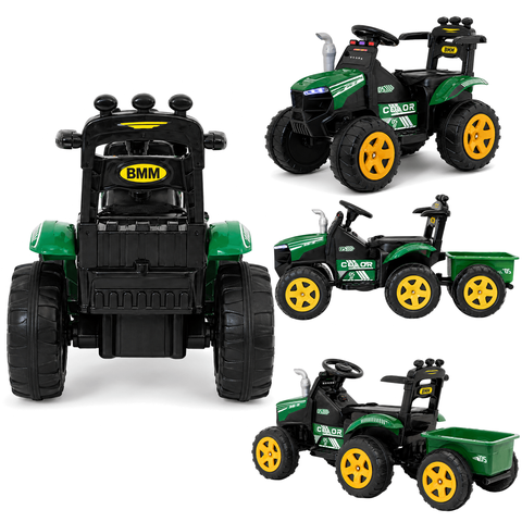 Trator Infantil Eletrico Biemme Super Farmer Verde 12v Controle