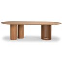 Ver imagem 2 de Mesa de Jantar 8 Lugares Oval Base Orgânica Ripada 220cm Speranza B05 Amêndoa Cinamomo - Lyam
