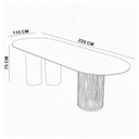 Ver imagem 6 de Mesa de Jantar 8 Lugares Oval Base Orgânica Ripada 220cm Speranza B05 Amêndoa Cinamomo - Lyam