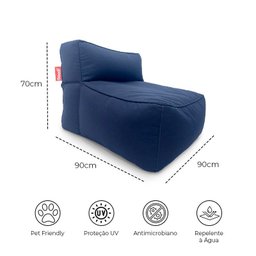 Puff Brisa - Pufe Azul Resistente a Água para Área Externa/interna - 6