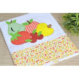 Kit Pano de Prato em Patchwork com 5 pçs - Frutas Arte & Tear Kit Pano de Prato Patchwork - 4