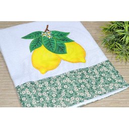 Kit Pano de Prato em Patchwork com 5 pçs - Frutas Arte & Tear Kit Pano de Prato Patchwork - 3