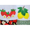 Ver imagem 2 de Kit Pano de Prato em Patchwork com 5 pçs - Frutas Arte & Tear Kit Pano de Prato Patchwork