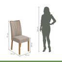 Ver imagem 3 de Conjunto Mesa Com Tampo 6 Cadeiras Naturale Apogeu Móveis Lopas