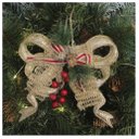 Ver imagem 3 de Enfeite Pendente Laço Natalino Dourado com Brilho 18cm Natal