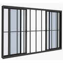 Ver imagem 1 de Janela de Correr Alumínio Preto 04f C/grade Classic