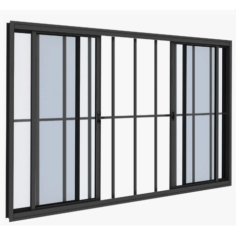 Janela de Correr Alumínio Preto 04f C/grade Classic