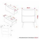 Ver imagem 3 de Gabinete Banheiro 60cm 2 Gavetas Retrô Multimóveis CR10119 Amêndoa