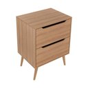 Ver imagem 5 de Gabinete Banheiro 60cm 2 Gavetas Retrô Multimóveis CR10119 Amêndoa
