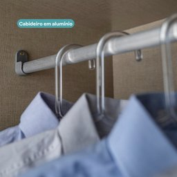 Guarda Roupa Casal 6 Portas e 3 Gavetas Belmont Carraro Freijo com Cinza Titanio - 10