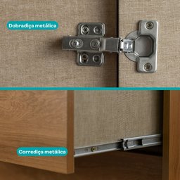 Guarda Roupa Casal 6 Portas e 3 Gavetas Belmont Carraro Freijo com Cinza Titanio - 3
