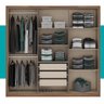 Guarda Roupa Casal 6 Portas e 3 Gavetas Belmont Carraro Freijo com Cinza Titanio - 6