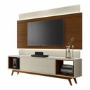 Ver imagem 1 de Rack com Painel Horizon 2.2 com Led Off White com Natural - Moveisaqui