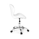 Ver imagem 3 de Cadeira de Escritório Slim Ergonômica Giratória Couro Diversas Cores