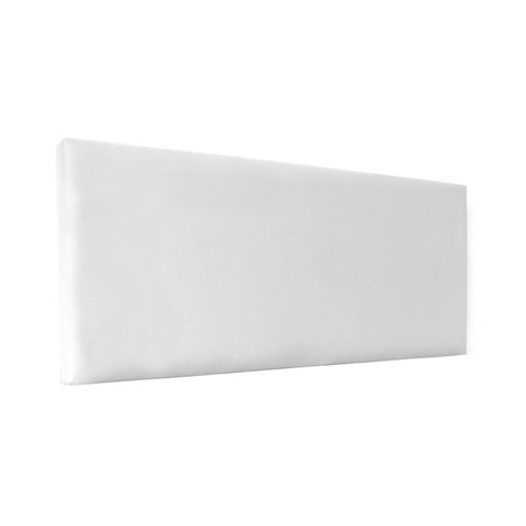 Cabeceira Estofada para Cama Luxo Lisa Clean Corino Rbl:solteiro Painel/branco