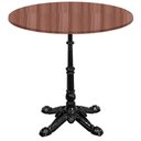Ver imagem 1 de Base de Mesa Apus em Ferro Preto 75 Cm (alt) Tampo Mdp Redondo Walnut 80 Cm (larg) X 2,50 Cm (alt)