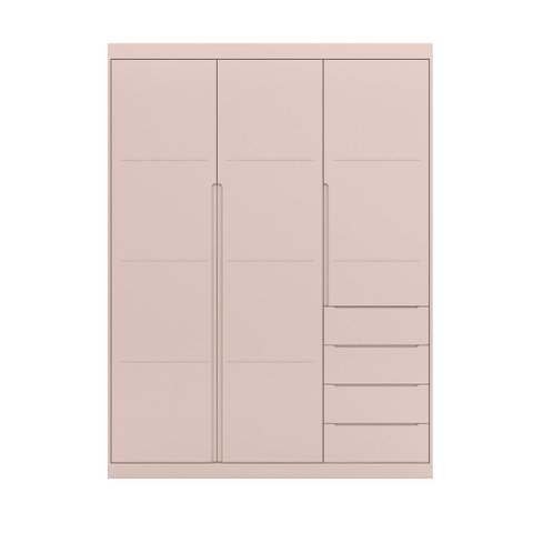 Guarda Roupa Infantil Jade 165cm 100% Mdf Rosê Semi Brilho - Sallar Home
