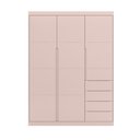 Ver imagem 1 de Guarda Roupa Infantil Jade 165cm 100% Mdf Rosê Semi Brilho - Sallar Home