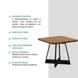 Conjunto Sala de Jantar Seul 4 Cadeiras Carraro - 5