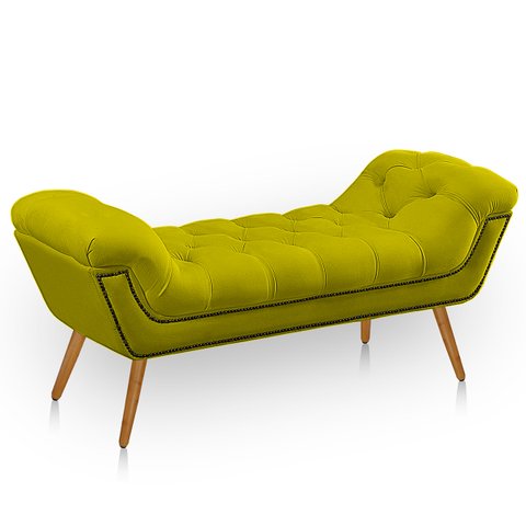 Recamier Estofada Casal King Size Ayla Veludo