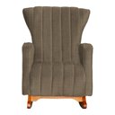 Ver imagem 5 de Kit 2 Poltronas Estofada Balanço Melinda Linho Marrom