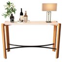 Ver imagem 1 de Aparador Luxo Decorativo para Sala de Estar/hall de Entrada - Pés em Madeira 100cm - Austria - Off W