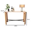 Ver imagem 2 de Aparador Luxo Decorativo para Sala de Estar/hall de Entrada - Pés em Madeira 100cm - Austria - Off W