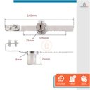 Ver imagem 2 de Kit 10 Fechadura Trava para Vitrine Tipo Jacaré Vidro Freezer 140mm - Starfer