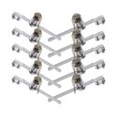 Ver imagem 1 de Kit 10 Fechadura Trava para Vitrine Tipo Jacaré Vidro Freezer 140mm - Starfer