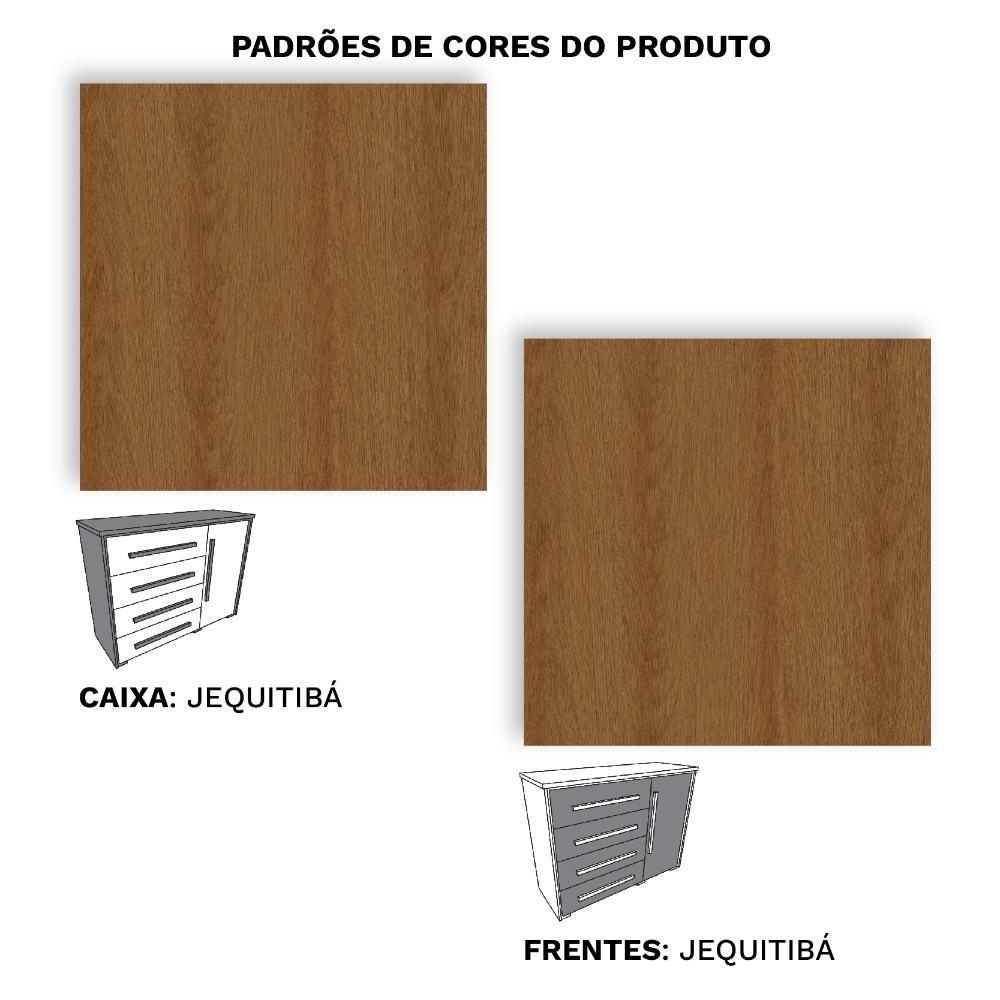 Cômoda Grande com Sapateira e 4 Gavetas Angra Rimo - Jequitibá - 5