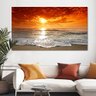 Quadro Decorativo Paisagem por do Sol Praia, Tela em Canvas Ideal para Ambiente de Sala e Quarto - 2