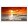 Quadro Decorativo Paisagem por do Sol Praia, Tela em Canvas Ideal para Ambiente de Sala e Quarto - 1