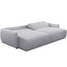 Sofá Cama Retrátil 2 Lugares para Sala de Estar 170cm Sky T03 Linho Cinza - Lyam Decor - 6