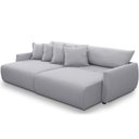 Ver imagem 1 de Sofá Cama Retrátil 2 Lugares para Sala de Estar 170cm Sky T03 Linho Cinza - Lyam Decor