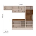 Ver imagem 4 de Cozinha Completa Koya 8 Portas 4 Gavetas 40250047 Creme - Politorno
