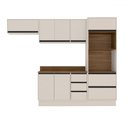 Ver imagem 2 de Cozinha Completa Koya 8 Portas 4 Gavetas 40250047 Creme - Politorno