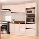 Ver imagem 1 de Cozinha Completa Koya 8 Portas 4 Gavetas 40250047 Creme - Politorno