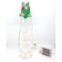 Garrafa Vidro Luminária Natal Fio de Fada Micro Led Pilha Argola Guardanapo Pinheiro - Master Christ - 4 Garrafa Vidro Luminária Natal Fio de Fada Micro Led Pilha Argola Guardanapo Pinheiro - Master Christ - 4