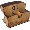 Ver imagem 2 de Porta Guardanapos e Sachês de Mesa Mdf Numerados 1 Ao 25 Zanline Madeira