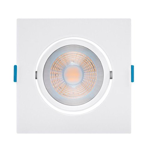 Spot Embutir Easy Par20 Evo Quadrado 7w 3000k 580lm Branco-stella