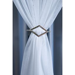 Cortina Gaze De Linho Forro Blackout 8,00x2,20m Sala E Quarto Cinza/Branco - 4