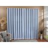 Cortina Gaze De Linho Forro Blackout 8,00x2,20m Sala E Quarto Cinza/Branco - 3