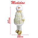 Ver imagem 2 de Decoração Natal Boneco De Neve Dourado Natalina 58cm