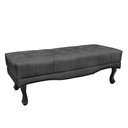 Ver imagem 1 de Recamier Decorativo 140cm Loewe Suede Pés de Madeira Cinza - Gran Belo