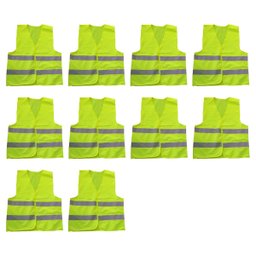 Colete Sinalizador Faixa Refletiva Epi Segurança do Trabalho Kit 10 Unidades Construçao Civil Obra e - 1
