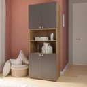 Ver imagem 1 de Módulo 70x180 4 Portas 1 Kit Prateleira Frame CabeCasa MadeiraOriginals