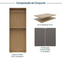 Ver imagem 3 de Módulo 70x180 4 Portas 1 Kit Prateleira Frame CabeCasa MadeiraOriginals
