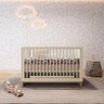 Quarto Bebê 3 Pçs Berço Cômoda Grande e Roupeiro Linha Cubo - Areaia/plátano - 3