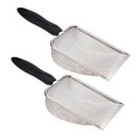 Ver imagem 1 de Pa Higienica Cata Fezes Coco Kit 2 Uni Gato Cachorro Animais Estimaçao Aço Inox Limpeza Caixa de Are