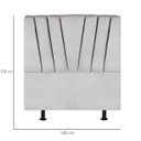 Ver imagem 3 de Cabeceira Solteiro Cama Box Estofada 100 Cm Lile Suede:cinza Claro